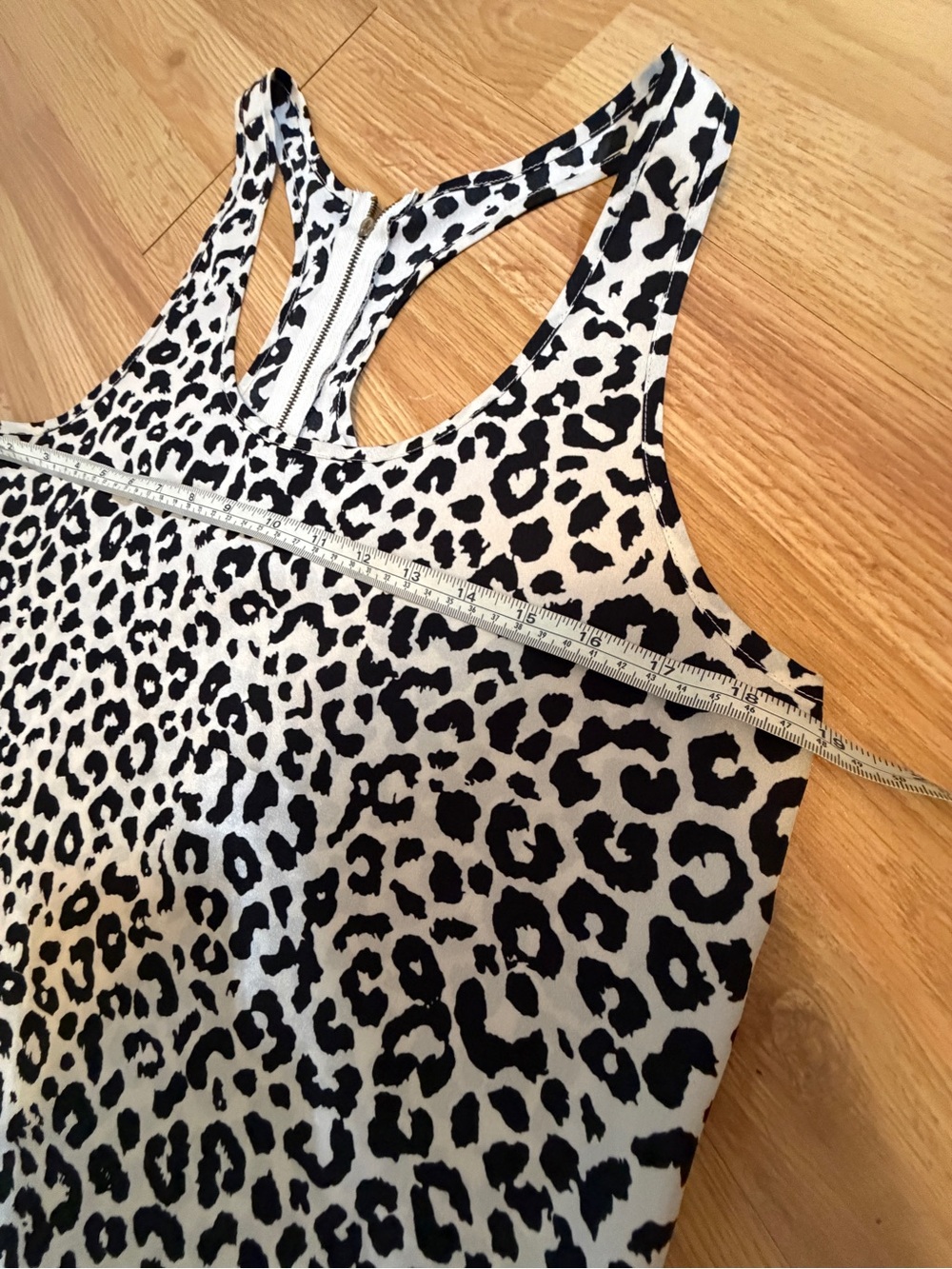 Ambiance Black & White Leopard Zip Tank - Picture 4 of 5
